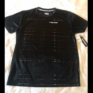 •HEAD•Men’s Large Black Workout Dri Fit Tee Shirt